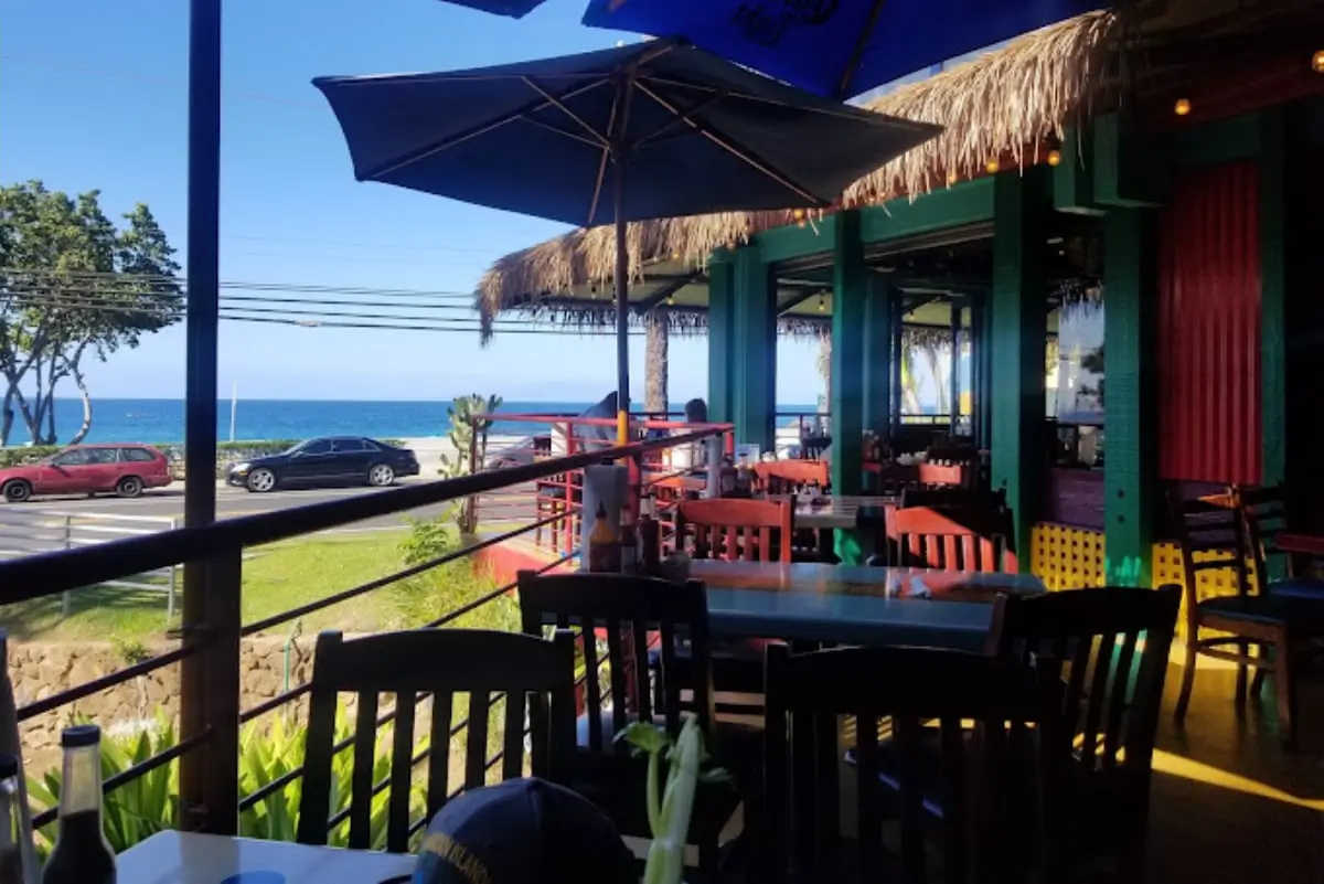 Freds Mexican Cafe outdoor seating with great pacific ocean views